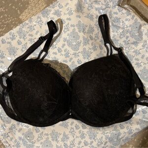 Victoria's Secret Black Lace Multiway Push Up Bra 32DDD 32D3 32F